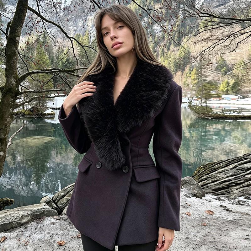 Luxury Lady Style Short Wool Coat