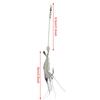 Hard Lure Sea Freshwater Shrimp Shape Bionic Luminous Night Fishing Bait with Hook (White)