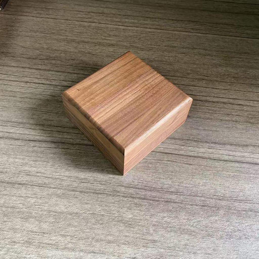 Black Walnut Flip-Top Light Luxury Storage Box for Jewelry, Antiques, or Stationery