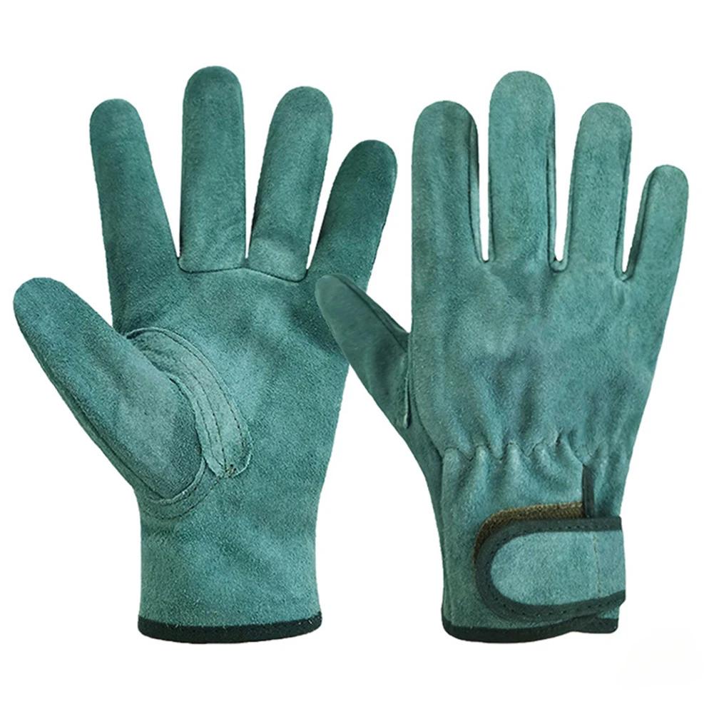 

Outdoor Protective Gardening Gloves Yard Cleaning Floral Garden Leather Anti Thorn and Weed Protection Labor Gloves 1 Pairs M