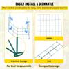 Tomato Cages, 14.6" X 14.6" X 39.4", 6 Packs Square Plant Support Cages, Green PVC-Coated Steel Tomato Towers for Climbing Vegetables, Plants,