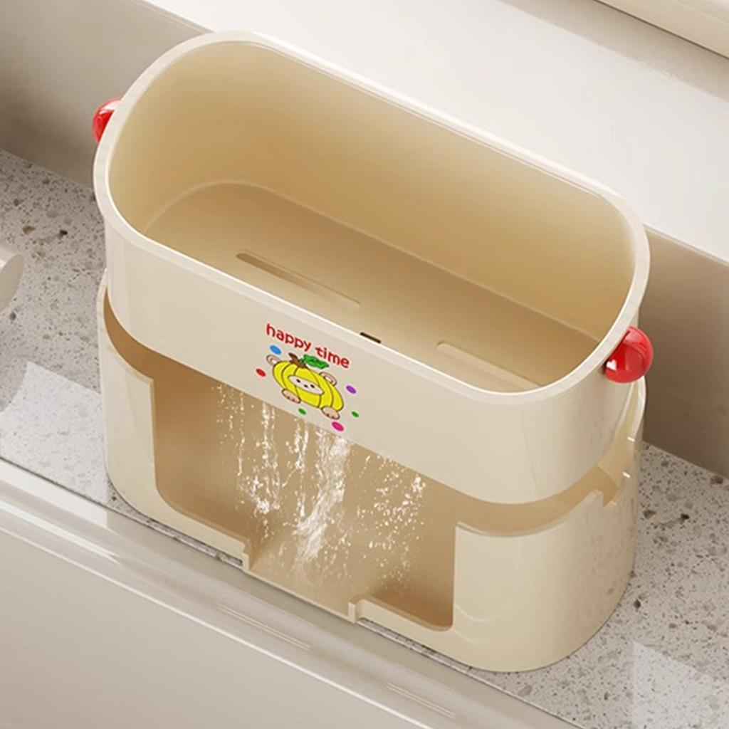 Sponge Holder for Kitchen Sink Free-standing Movable Kitchen Sink Caddy for Home Dorm Bathroom Kitchen