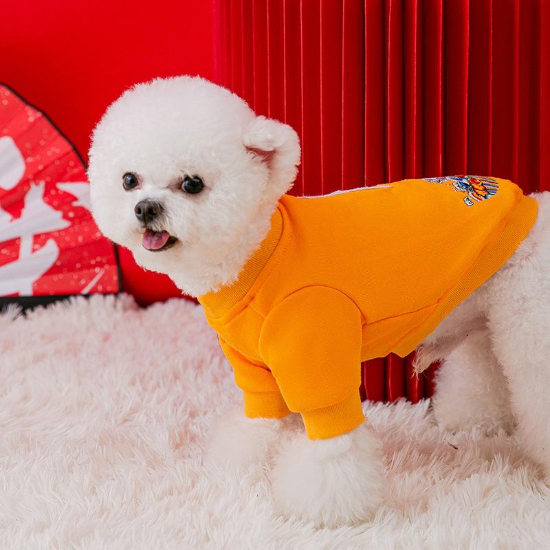 Pet puppy dog sweater teddy than bear puppy cat anti-hair loss spring warm two-legged clothes