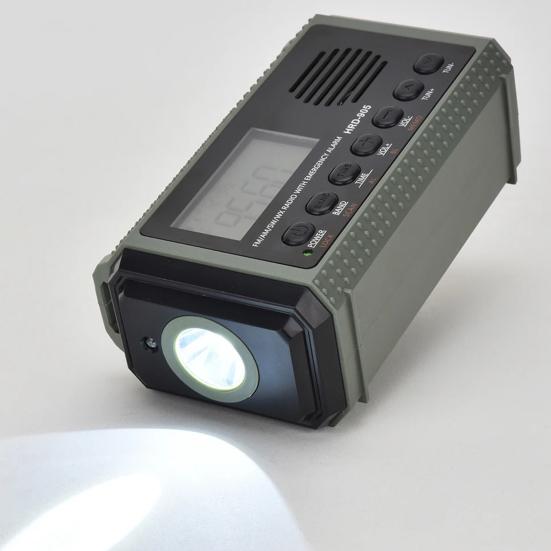 Multifunctional Emergency Radio with Solar Panel Hand Crank USB Charging AM FM SW NOAA Weather 3.5mm Headphone Jack SOS