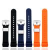Dla Seiko SNE537 SRPA83J1 pasek do zegarka marka sportowy pasek do zegarka gumowy pasek 22mm Silikonowa Gumowa Bransoleta Czarny Niebieski Pomarańczowy