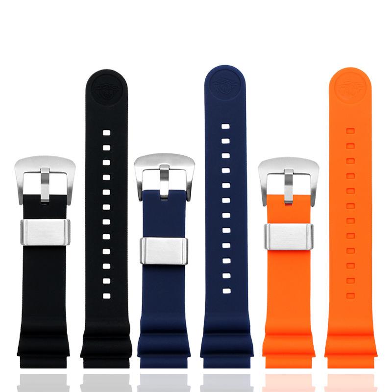 Dla Seiko SNE537 SRPA83J1 pasek do zegarka marka sportowy pasek do zegarka gumowy pasek 22mm Silikonowa Gumowa Bransoleta Czarny Niebieski Pomarańczowy
