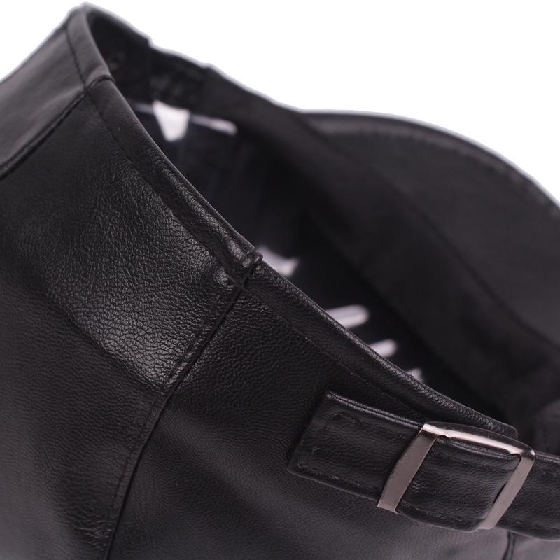 Leather Beret Men's Ap Middle-Aged and Elderly Winter Forward Cap Peaked Cap Newsboy Caps for Men Driver Ivy Hat Gatsby Painters Hats