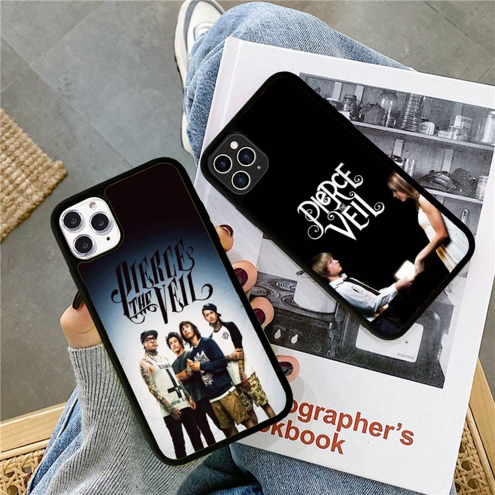 P-Pierce The Veil Band PC+TPU Phone Case For iPhone 17 16 15 14 PRO MAX 11 12 13 PLUS MINI Cover