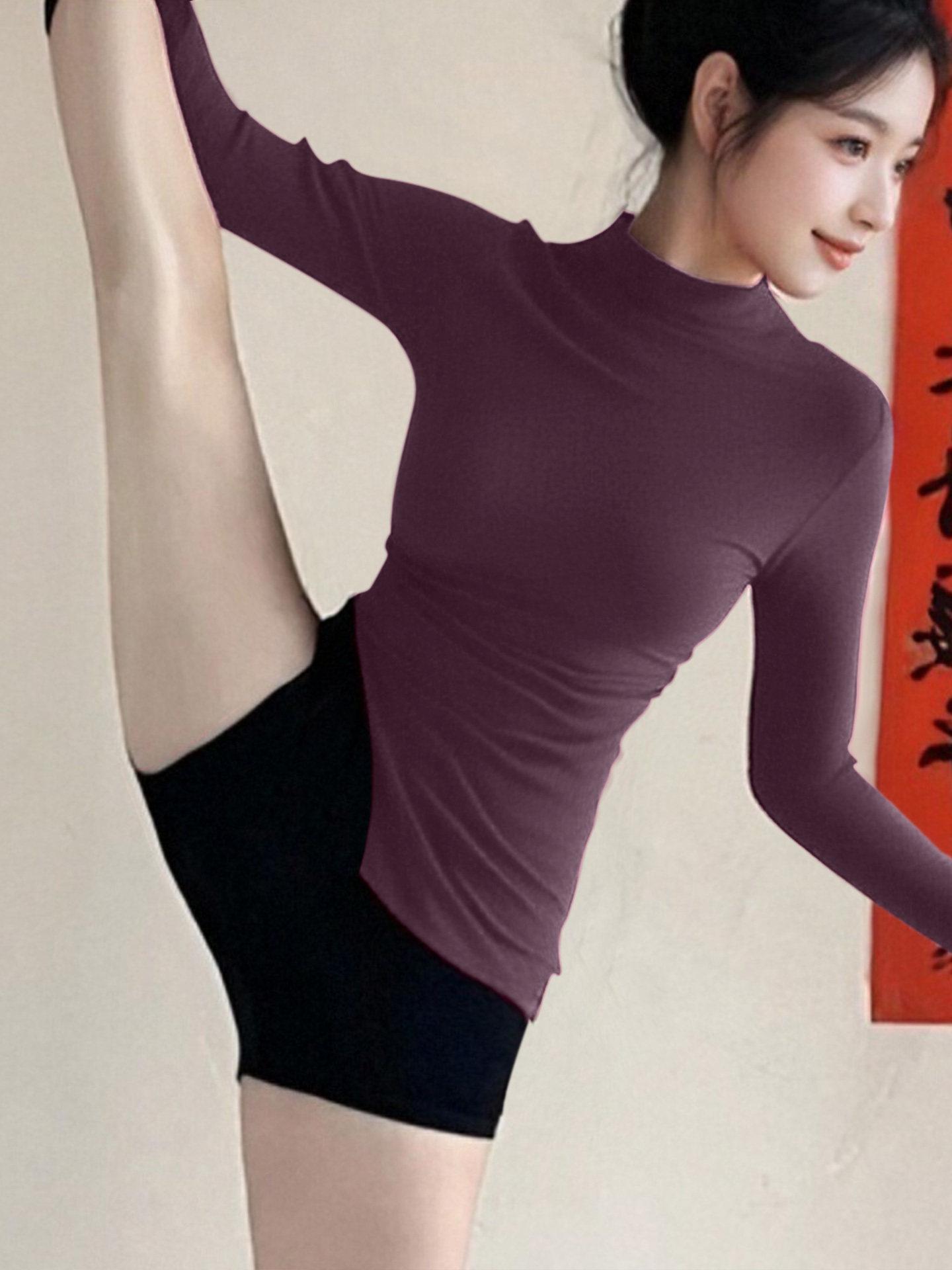 2025 Women s Long Sleeve Red Yoga & Pilates Top – Autumn/Winter Collection XL