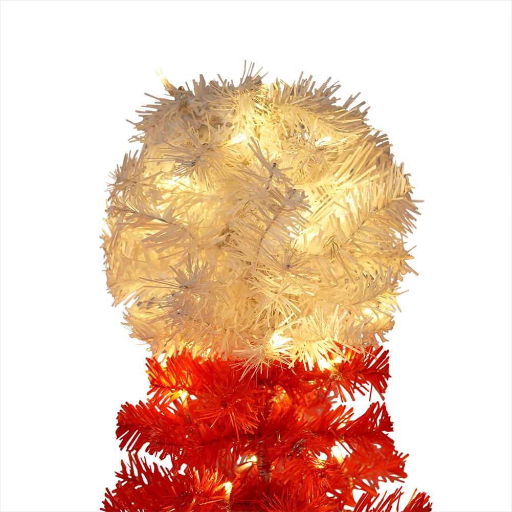 Set Of 2 4FT Christmas Trees, Artificial Prelit Christmas Tree With High-Density 300 Branches, 100 LED Lights, for Xmas Decor