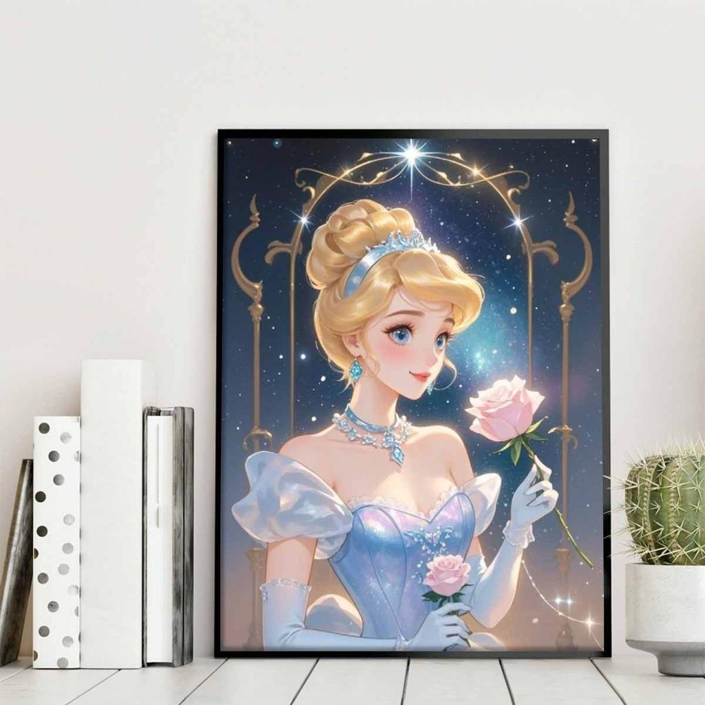 Malowanie Diamentowe DIY Piękna Kopciuszek Zestaw do Haftu Krzyżykowego Sztuka Mozaikowa Malowanie Diamentowe Pełny Krąg Diament Dekoracja Domu