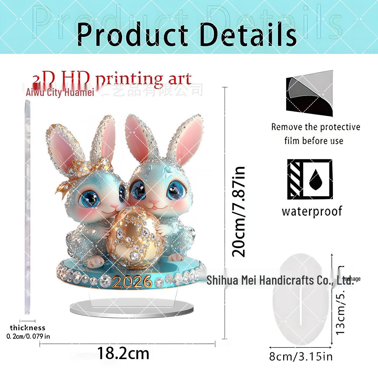 Aotou Fish Ornament: Yearly Abundance 2D Acrylic Home & Office Decoration