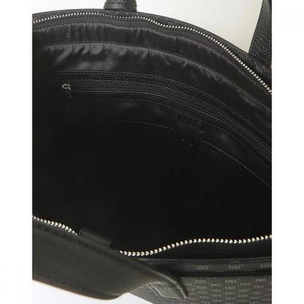 Daks Black Logo Pattern Leather Large Tote Bag Dbba4e601bk