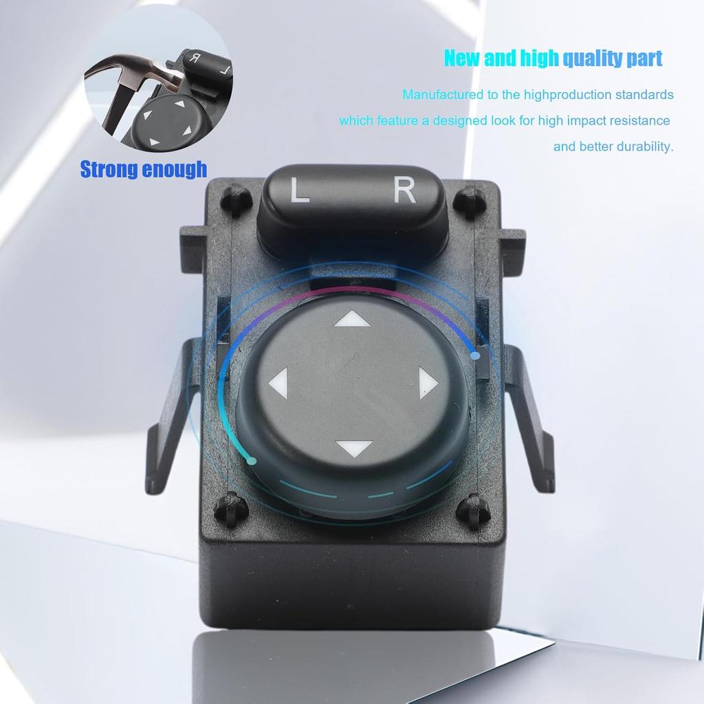 901-5202 Heavy Duty Power Mirror Switch Front Driver Side Compatible with Freightliner Cascadia 2007-2017, Side Mirror Adjustment Switch 15829700SR