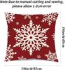 Christmas Decorations Pillow Covers 18×18 Inch Set of 4 Holiday Rustic Linen Pillow Cases for Sofa Couch Decor Cushion Covers