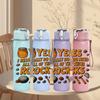 1PC Bee Honey Rock Funny Quote Text 750ml Color Plastic Sports Water Bottle Leakproof Flip Straw Lid Suitable for Sports Office Home Use