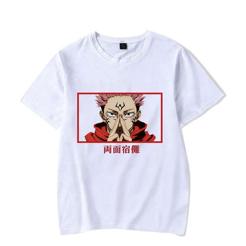 Hot Anime Ryomen Sukuna Print T-shirt Summer Casual Loose T Shirt Women Men Harajuku Shirts