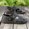Sandals men's cowhide breathable soft bottom soft surface one pedal dual-purpose cool slippers outside casual beach shoes 2025