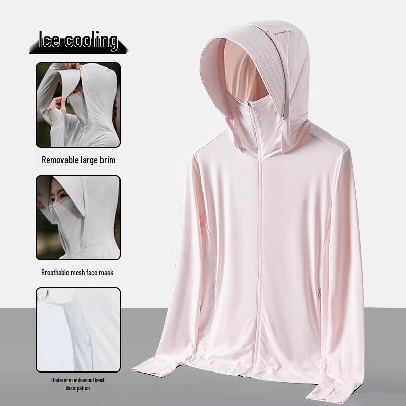 

Women s Ice Silk UPF Sun Protection Jacket with Detachable Hood