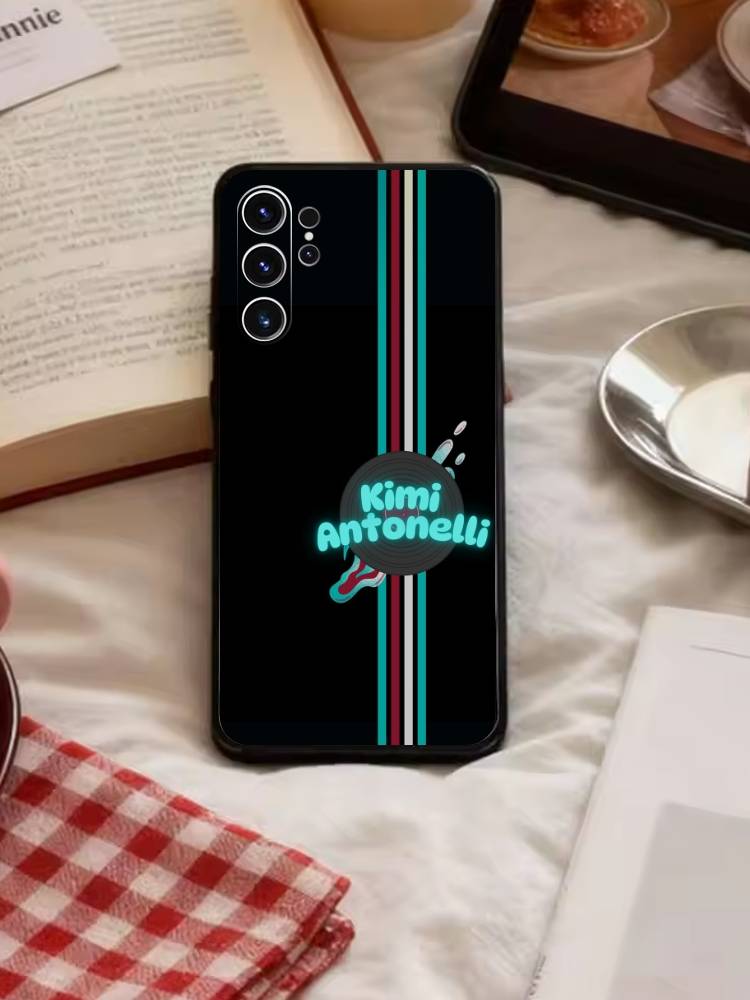 K-Kimi Cool A-Antonelli Phone Case For Samsung S26,S25,S24,S23,S22,S21,S20,S30,Ultra,Plus,Fe,Note,5G Black Cover