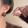 Mid-Century Vintage Stud Earrings: Trendy Literary Style in Light Luxury Fashion