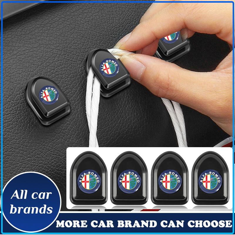 Mini Car Hooks Black Self Adhesive Invisible Hooks Interior Storage Holder For Alfa Romeo 147 159 156 Giulietta Giulia Mito Spider Alpha Nheadrest