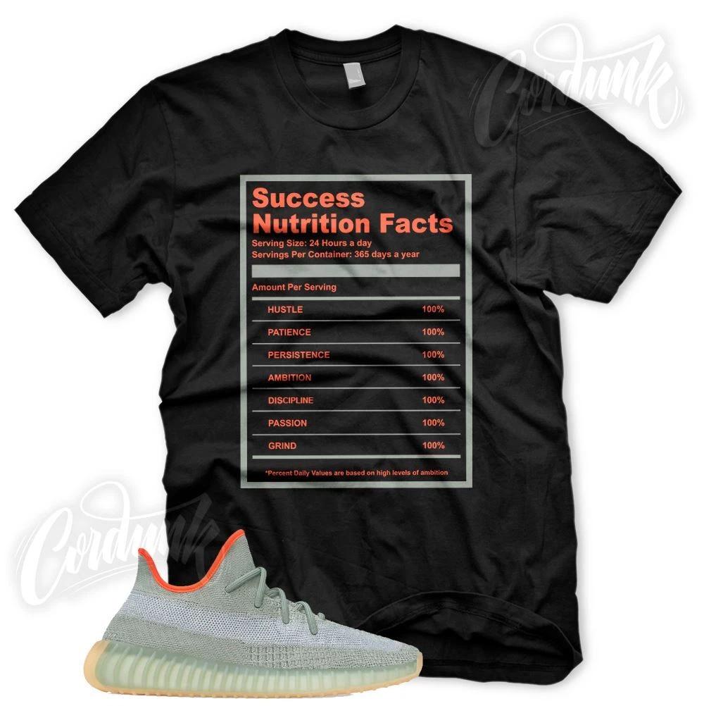 Black  SUCCESS FACTS  Sneaker T Shirt for YZ 350 Boost Desert Sage V2 S