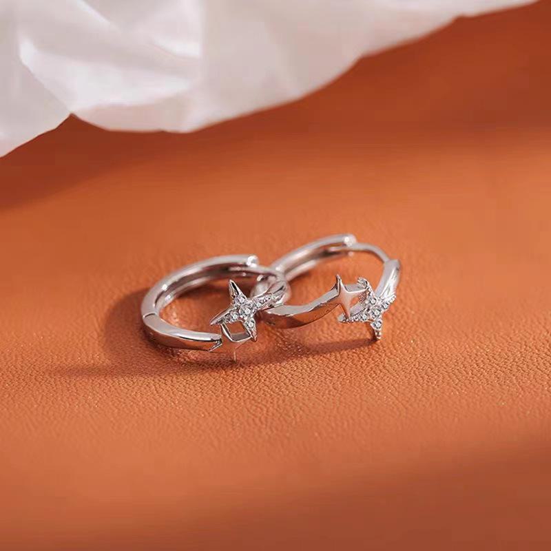 Women's Luxury Micro-Diamond Star Stud Earrings - 2025 Spring/Summer Niche Design