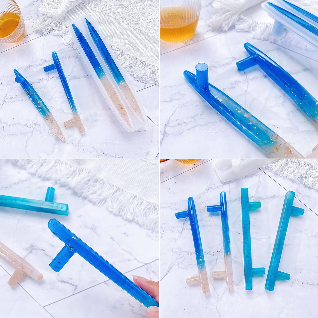 Tray Handle Resin Casting Mold Epoxy Resin Mold DIY Coaster Tray Handles Mold for Making Fruit Platter Handle Easy Clean