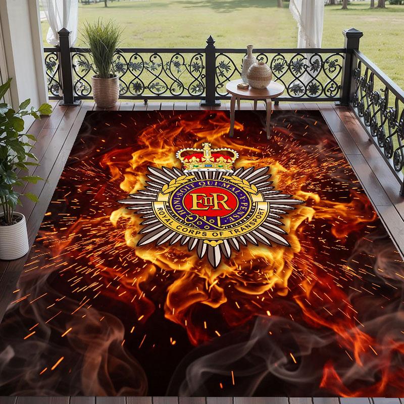 Soft Floor Carpet Royal Engineers A.F.C Pattern Area Rug Decorative Mat For Home Room Decoration