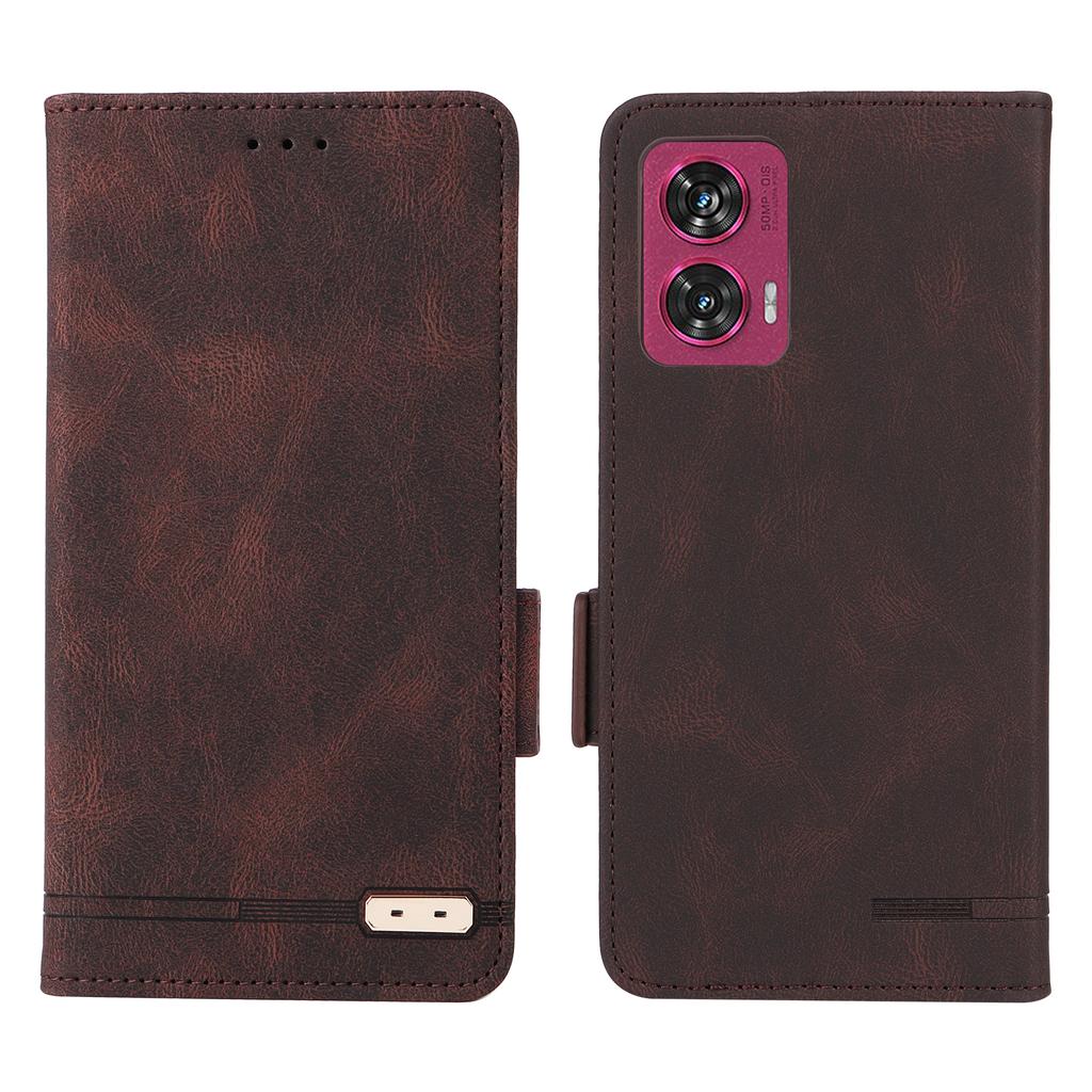 For Motorola Edge 50 Fusion 5G Wallet Case Hardware Decor Leather Phone Cover