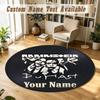 Round Rug Custom NameRammstein Pattern Non Slip Carpet Home Floor Decor
