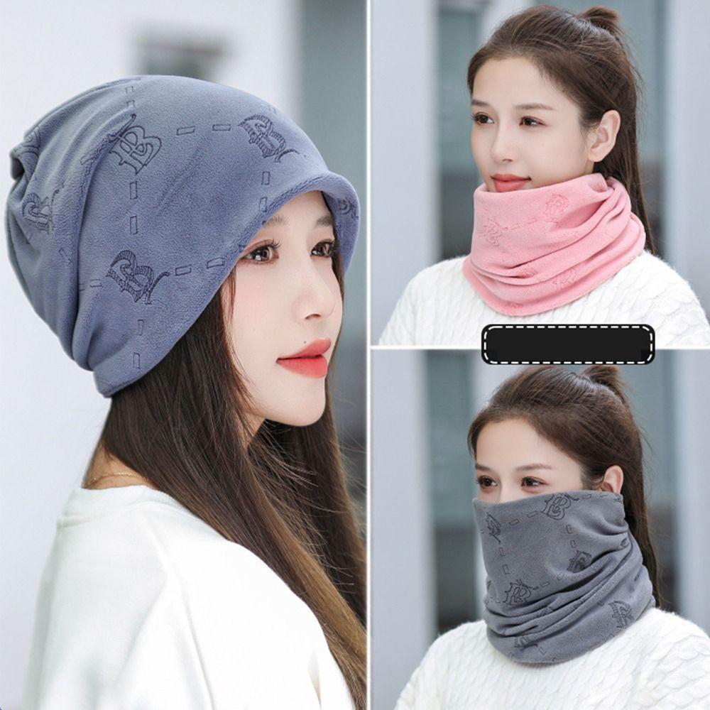Thickened Lining Neck Warmer Polyester Pullover Cap Fashion Neck Scarves