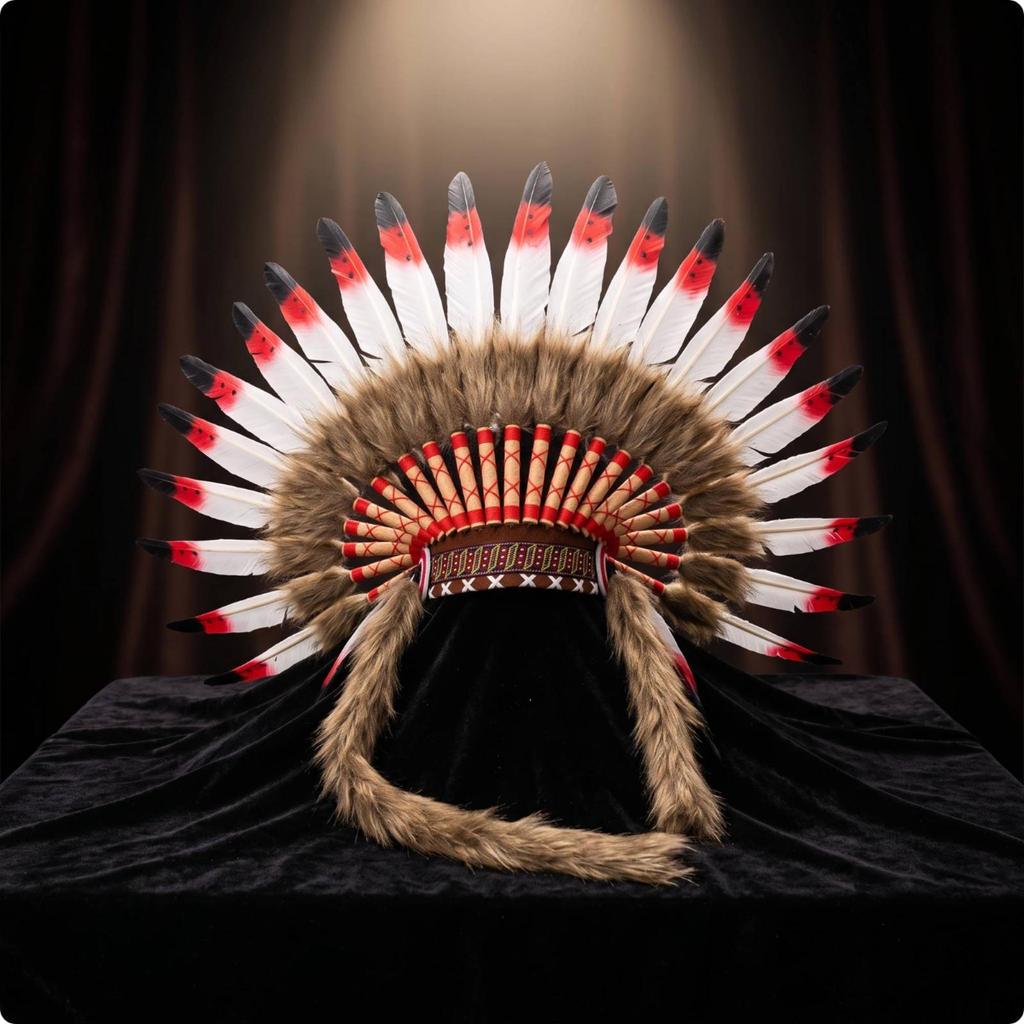 Feather Headdress Feathered Headpiece Theatrical Costume for Artists, Cosplayers,