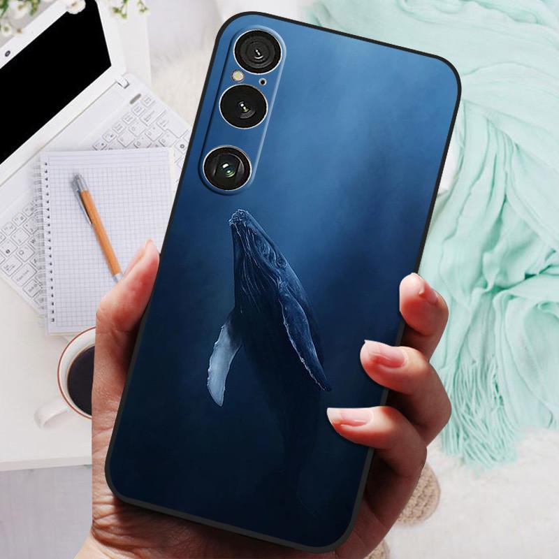 For Sony Xperia 1 VI Case Animals Soft Silicone TPU Back Cover Phone Cases For Sony Xperia1 VI Protective Bumper Shockproof Capa