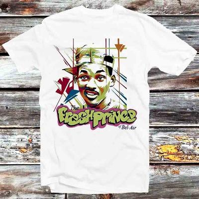 Fresh Prince Of Bel Air Will Smith Anni '90 T-shirt Film B476