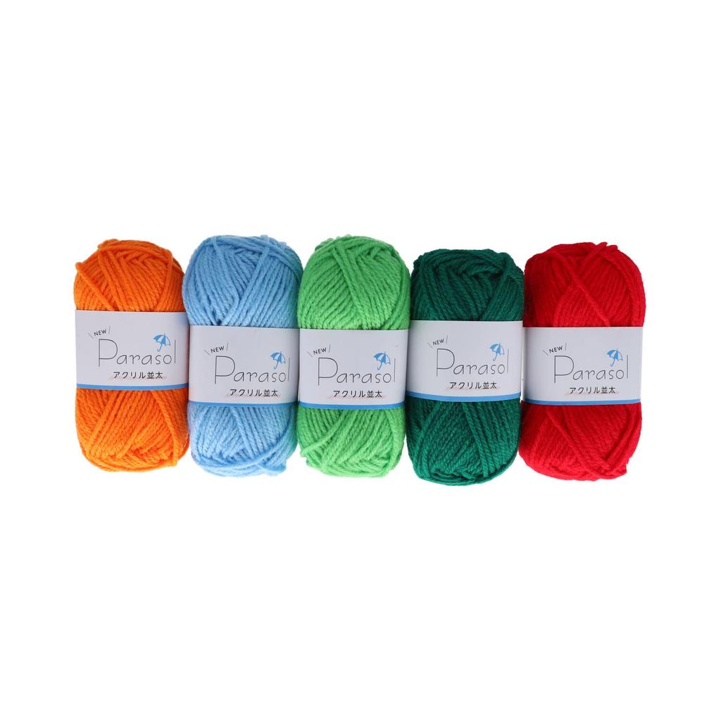 Yokota Sonnenschirm Medium Einzelstrang 6900 Garn, Acryl, Gewicht, Farbe, 5er-Set, Fb.14, Lila,