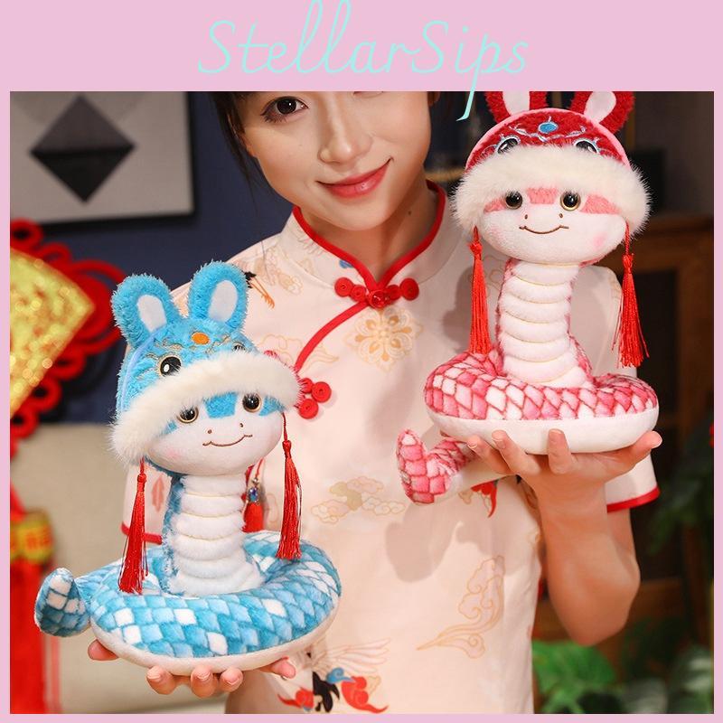 Year Plush Snake Toy Cute Cartoon Girl Children Birthday Decorative Doll Gift