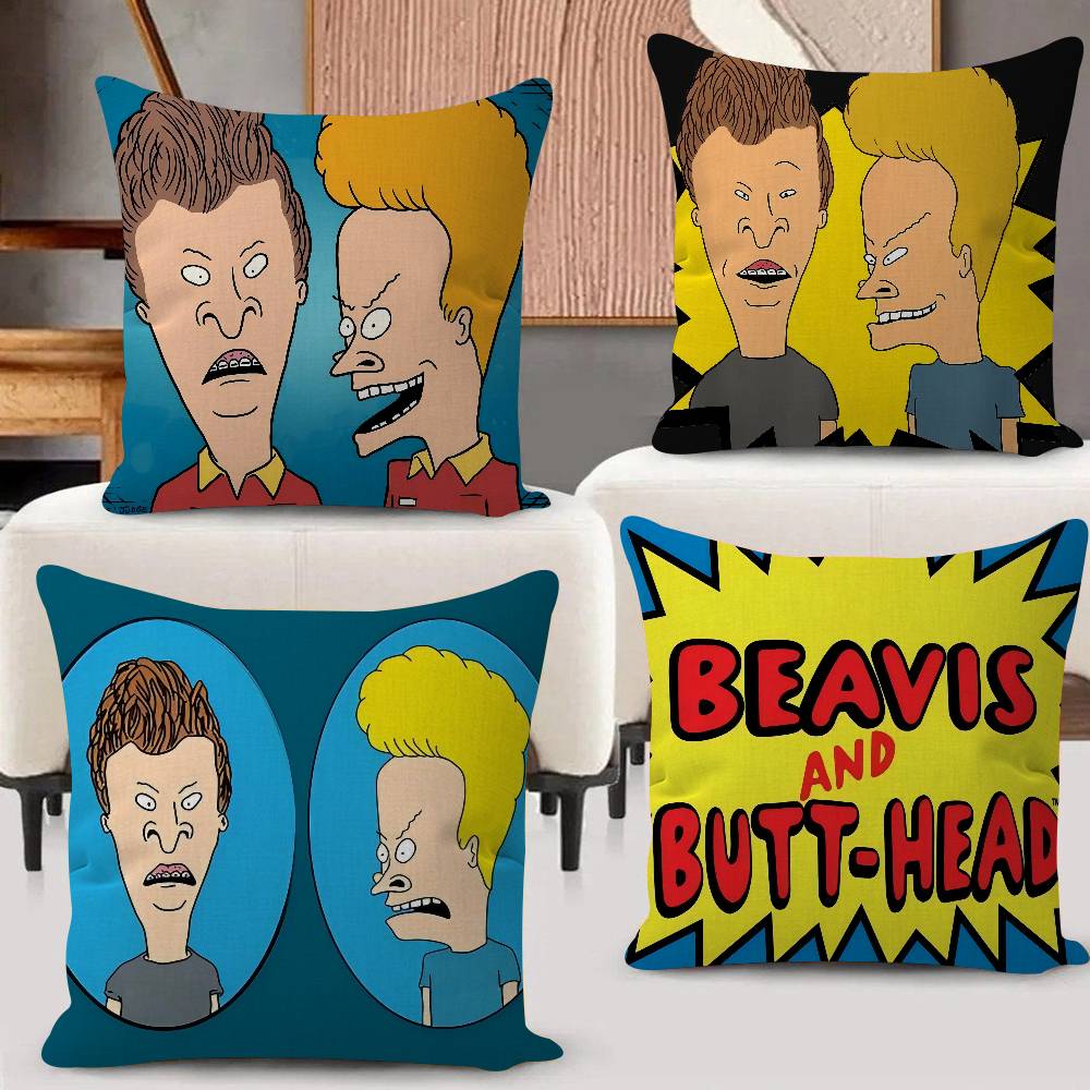 Jmg Clothing Unisex Funny B-Beavis And Butt-Head Cushion Cover Pillowcase Upholstery Sofa Throw Pillow Home Decor Pillowcas