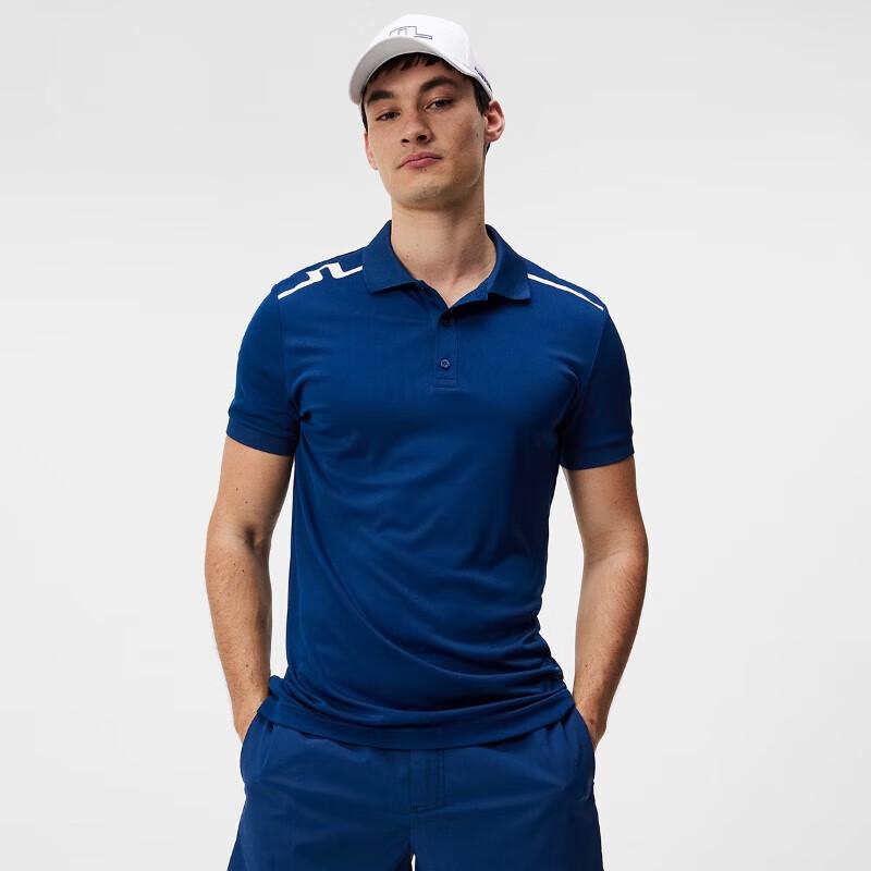 J.Lindeberg Men's Breathable Logo Golf Polo Shirt 52433Z001