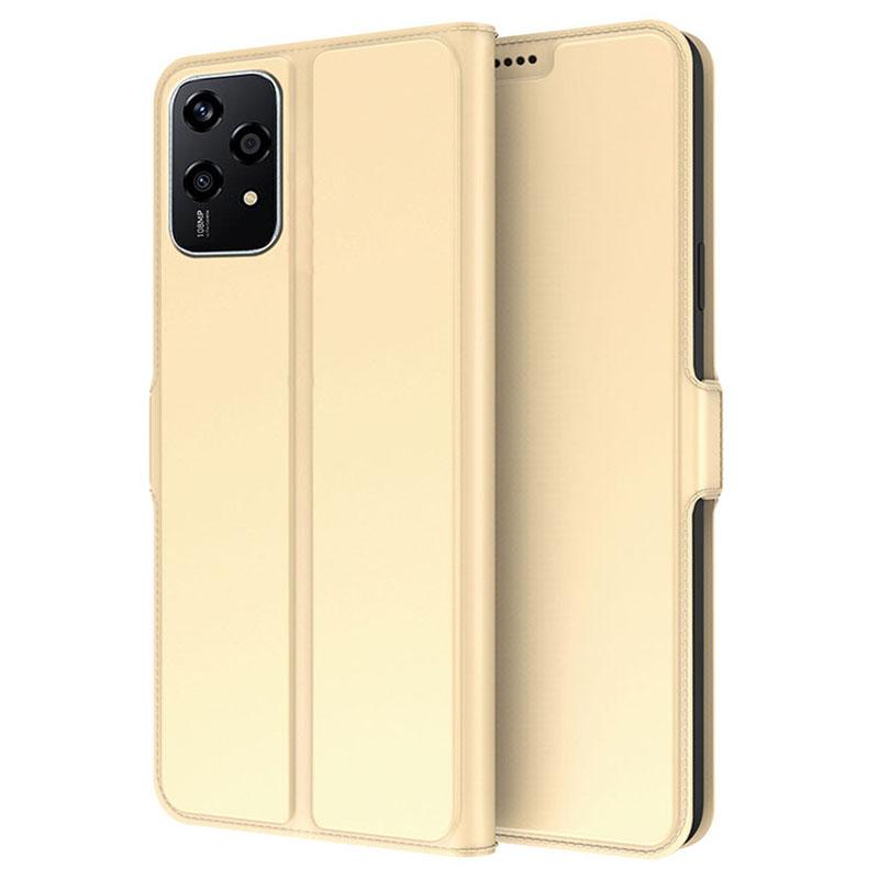 

For Honor 200 Lite Case PU Leather Stand Card Slots Phone Cover Gold