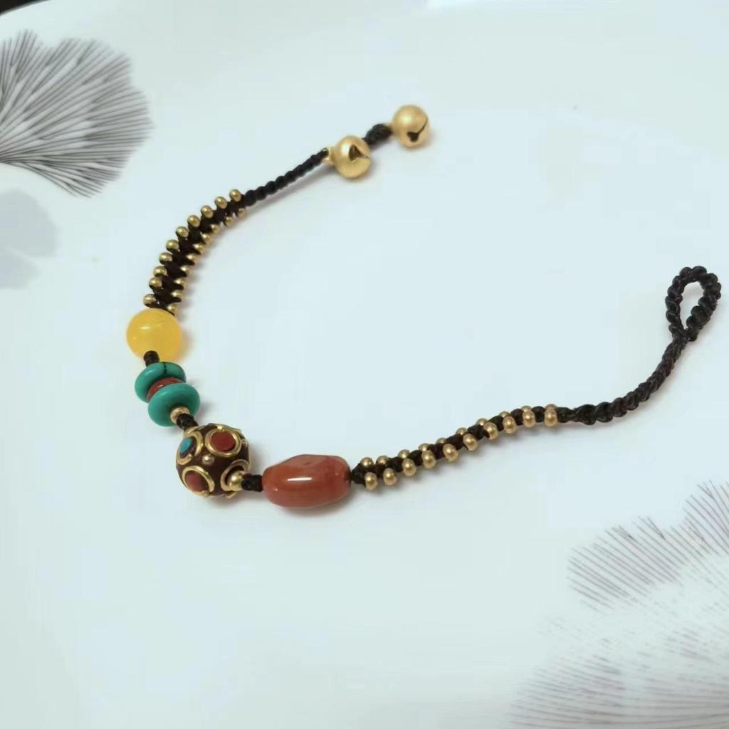 Tibetan Ethnic Style Handmade Women's Bracelet: Retro Nepalese Woven Rope