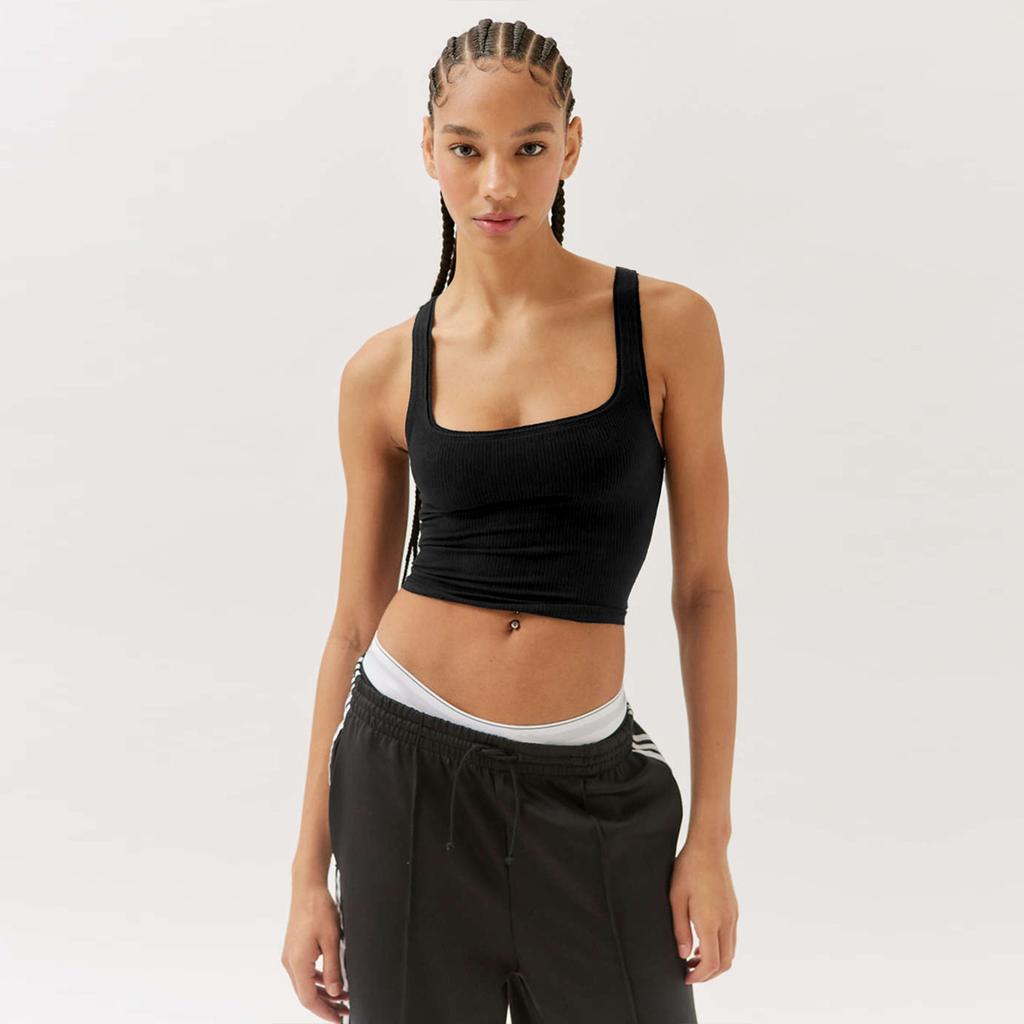 GMXIA Women's Slim-fit Tank Top with Solid Color Slim-fit Spice Girl Top