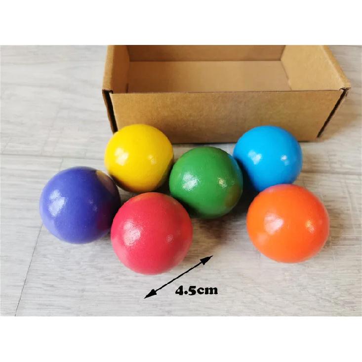 Kids Wood Rainbow Arch Stacker Pastel Building Blocks Semi-circle Balls Plate Unpaint Stacking Toys rainbow ball 6
