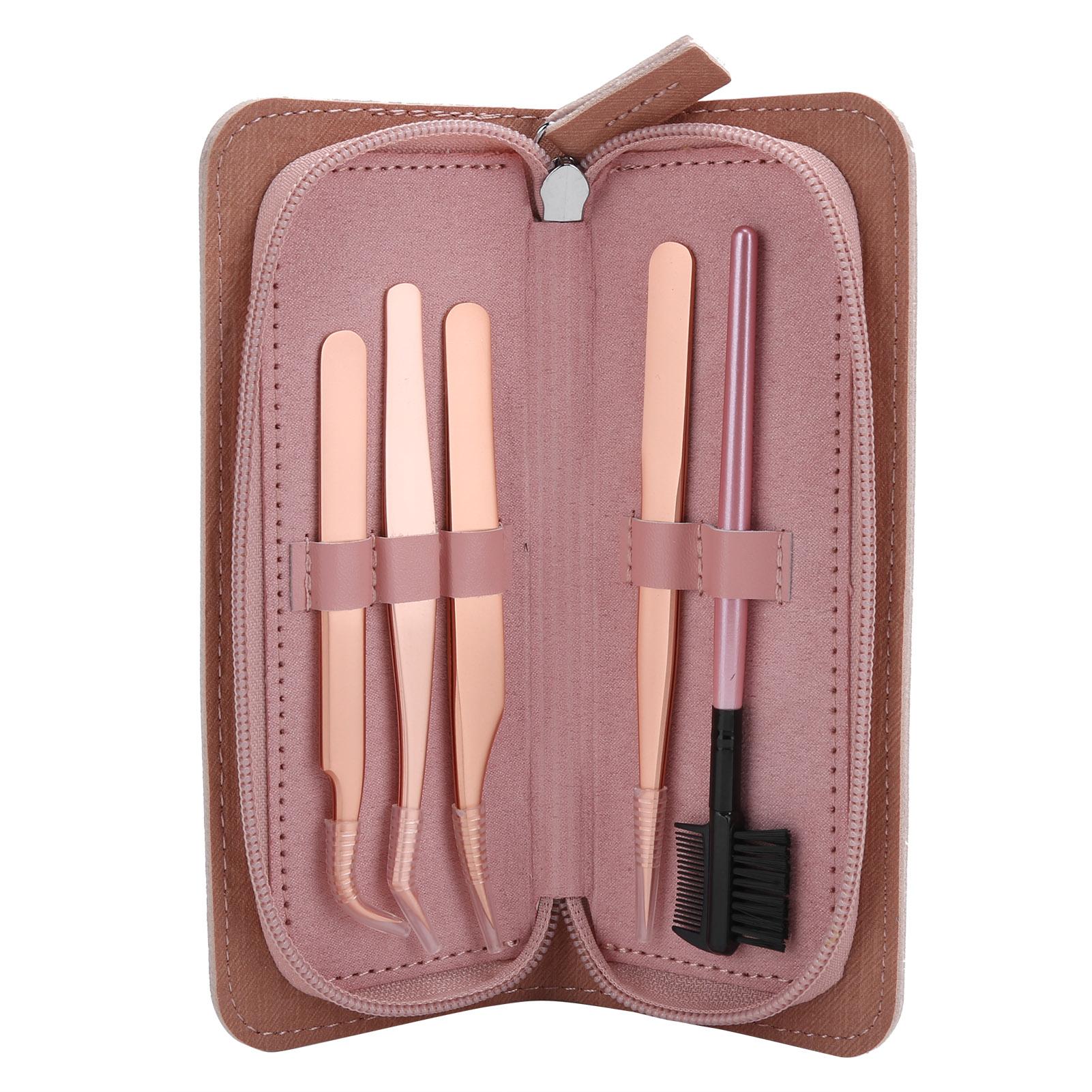 

Набор инструментов для накладных ресниц из нержавеющей стали, пинцет-зажимы, портативная щеточка для ресниц