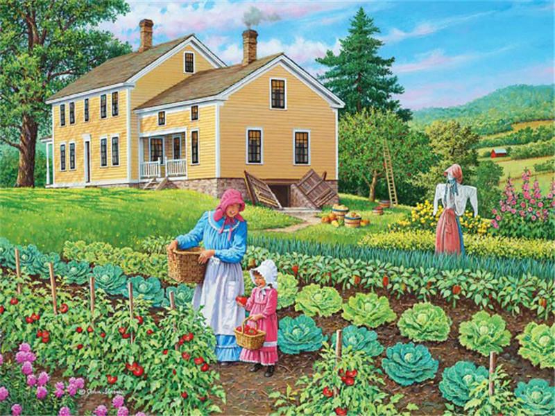 

Алмазная картина, новый дом, ферма, сделай сам, алмазная вышивка, вышивка крестиком, пейзаж, портрет, мозаика со стразами, подарок ручной работы Full Round 20x25CM