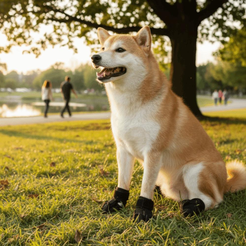 4pcs/set Comfortable Pet Foot Covers Adjustable Paw Protectors Dog Booties Socks  Protect Claws