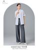 Design inspired shirt with bubble sleeves, simple and versatile women's top
