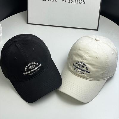 2025 Spring Summer Letter Embroidery Soft Top Baseball Cap Outdoor Sun Hat Men's Peaked Cap
