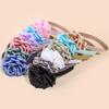 Modische Blumenstirnbänder für Frauen Stoff Kunststoff Haarreifen Satin Blumenstirnband Frauen Mädchen Kinder Haar-Accessoires